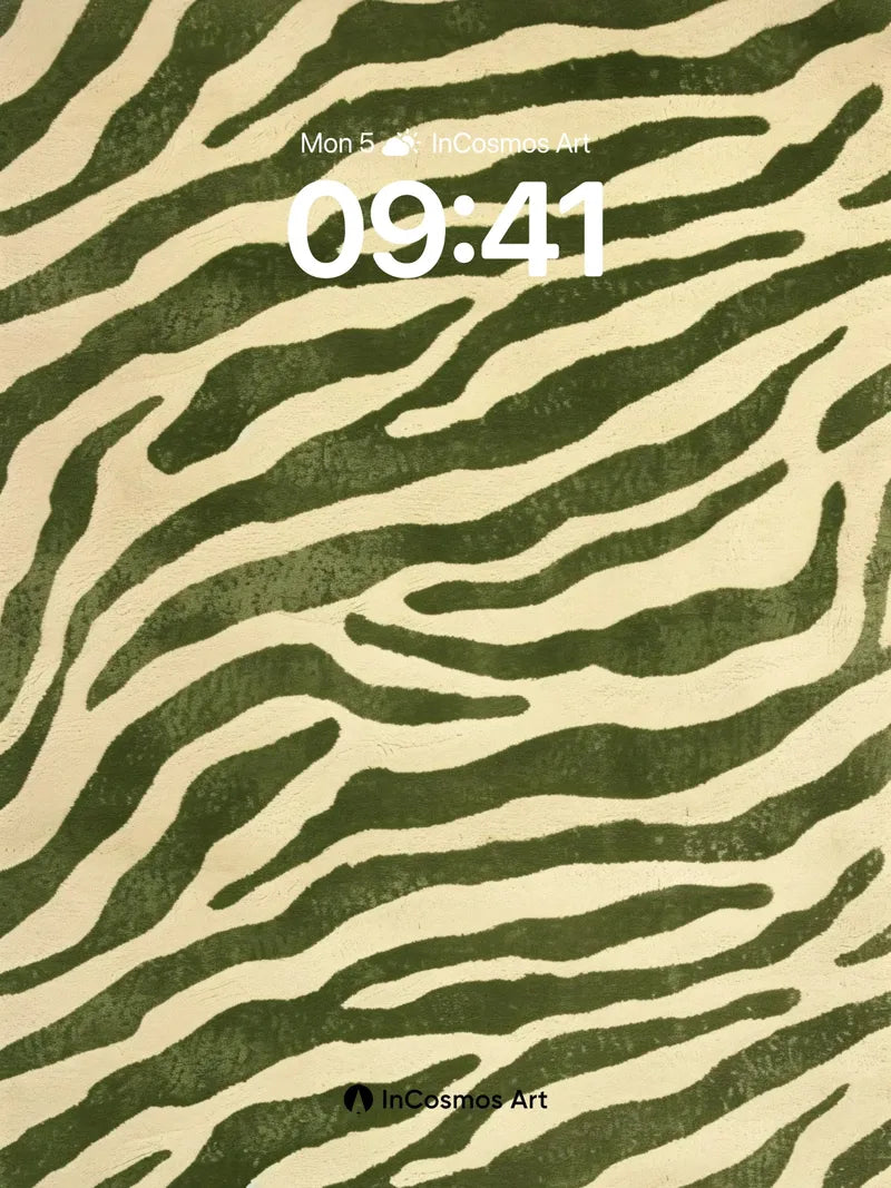 Whispering Jungle Wallpaper with Zebra Veins