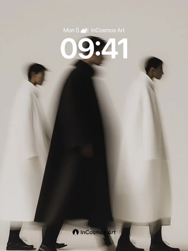 Silent Procession Wallpaper with Motion Blur