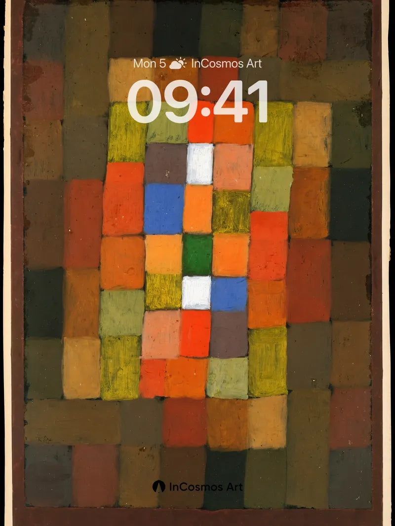 Muted Geometry Wallpaper with Chromatic Grid