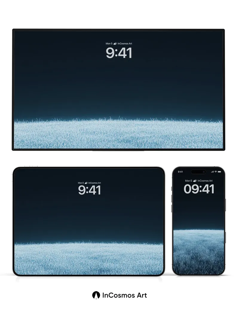 Silent Frost Wallpaper with Infinite Grass