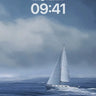 Storm-Whispered Sail Wallpaper with Silver Veil wallpaper for iPhone, iPad & Mac