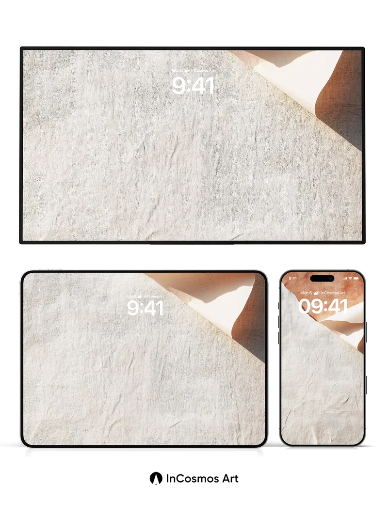 Sunlit Fold Wallpaper with Crisp Edges