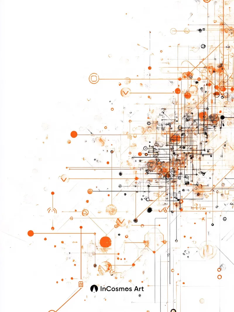 Circuit Pulse Wallpaper with Flickering Nodes