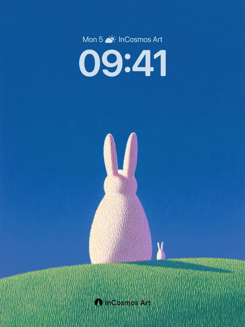 Serenity Hare Wallpaper with Whispering Grass