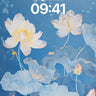Serene Lotus Wallpaper with Ethereal Blue Depth wallpaper for iPhone, iPad & Mac