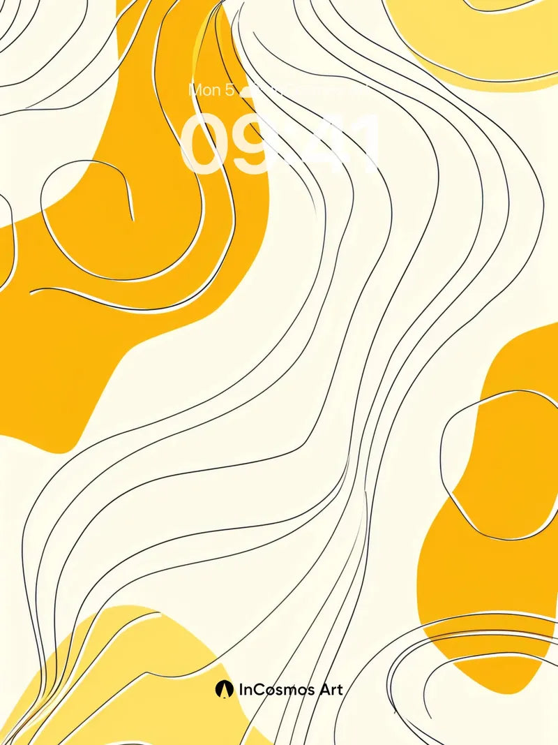 Golden Flow Wallpaper with Whispering Lines