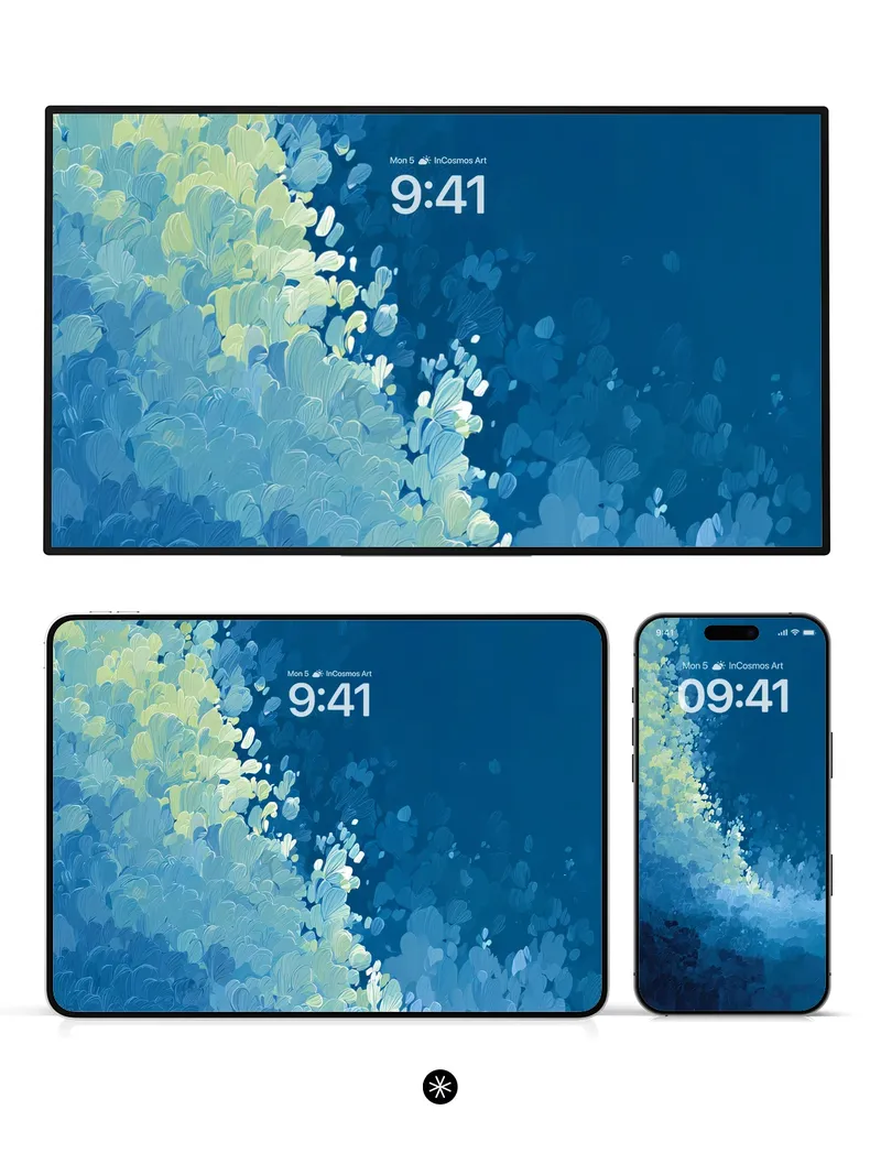 Deep Blue Gradient Abstract Wallpaper