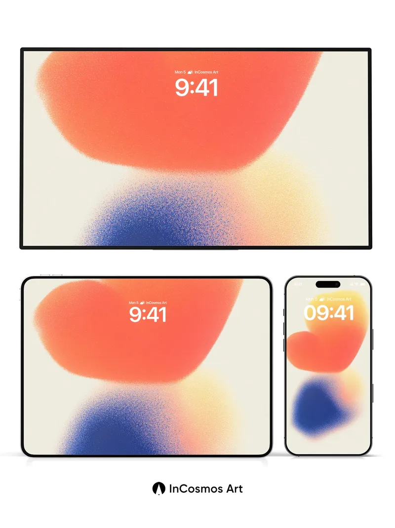 Floating Gradient Wallpaper with Soft Shadow Play