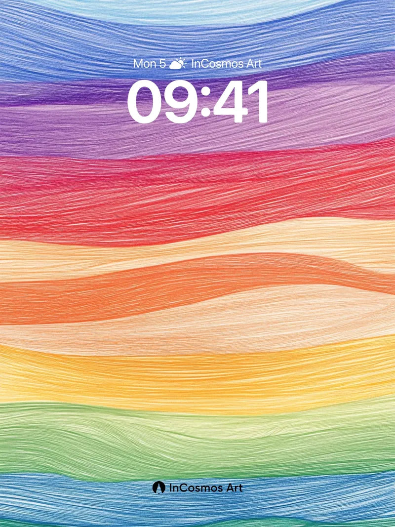 Sonic Wave Wallpaper with Rainbow Threads