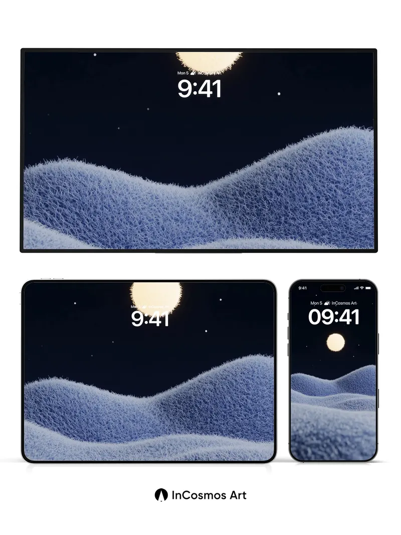 Lunar Velvet Wallpaper with Starlit Hush