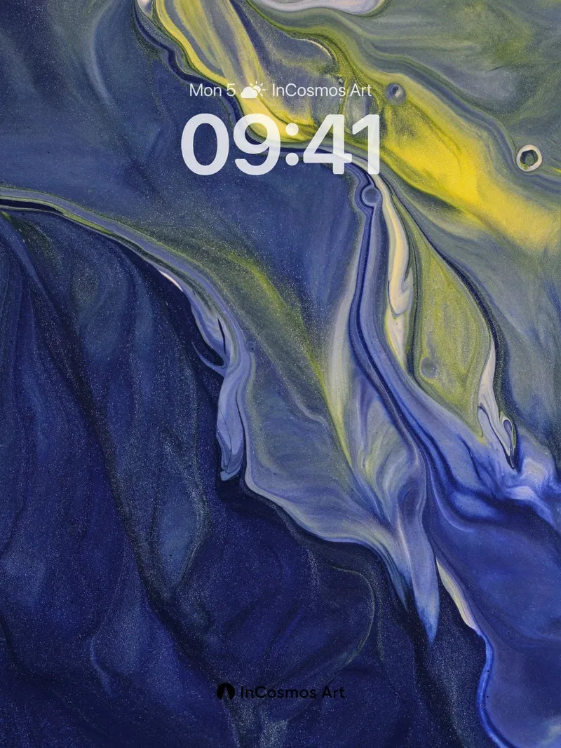 Deep Currents Wallpaper with Liquid Gold Veins