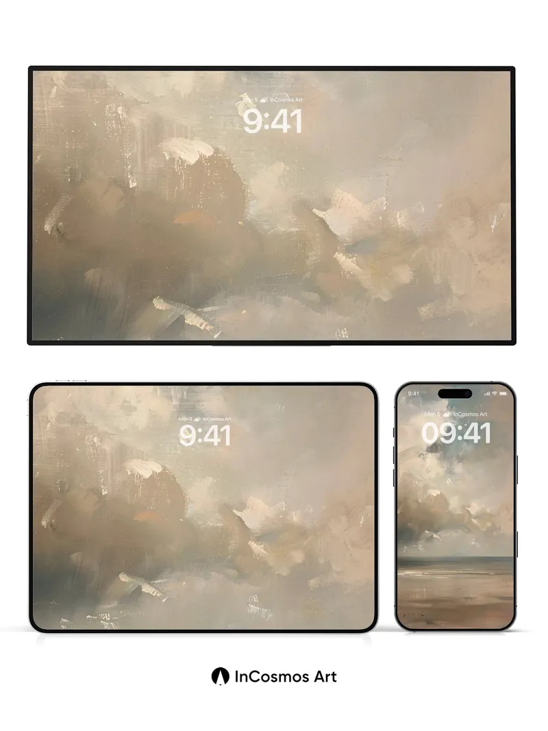 Storm-Whispered Coast Wallpaper with Cloud Drift