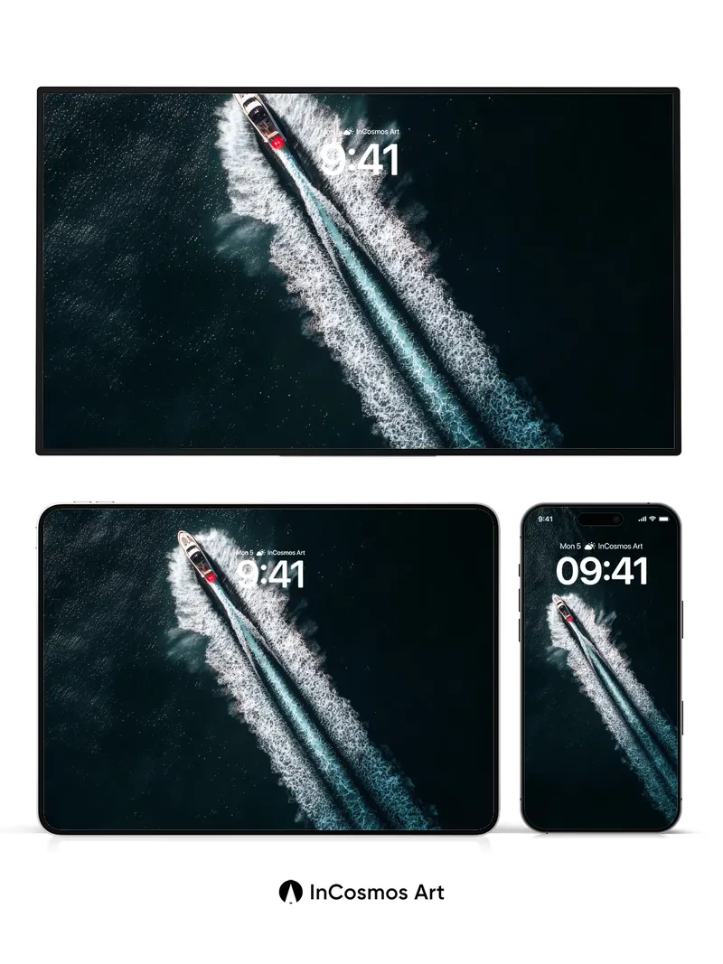 Velvet Ocean Trail Wallpaper with Midnight Speed