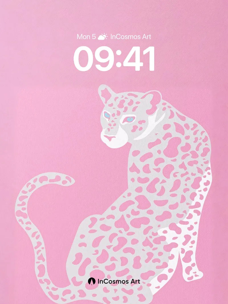 Silken Mirage Wallpaper with Pink Leopard