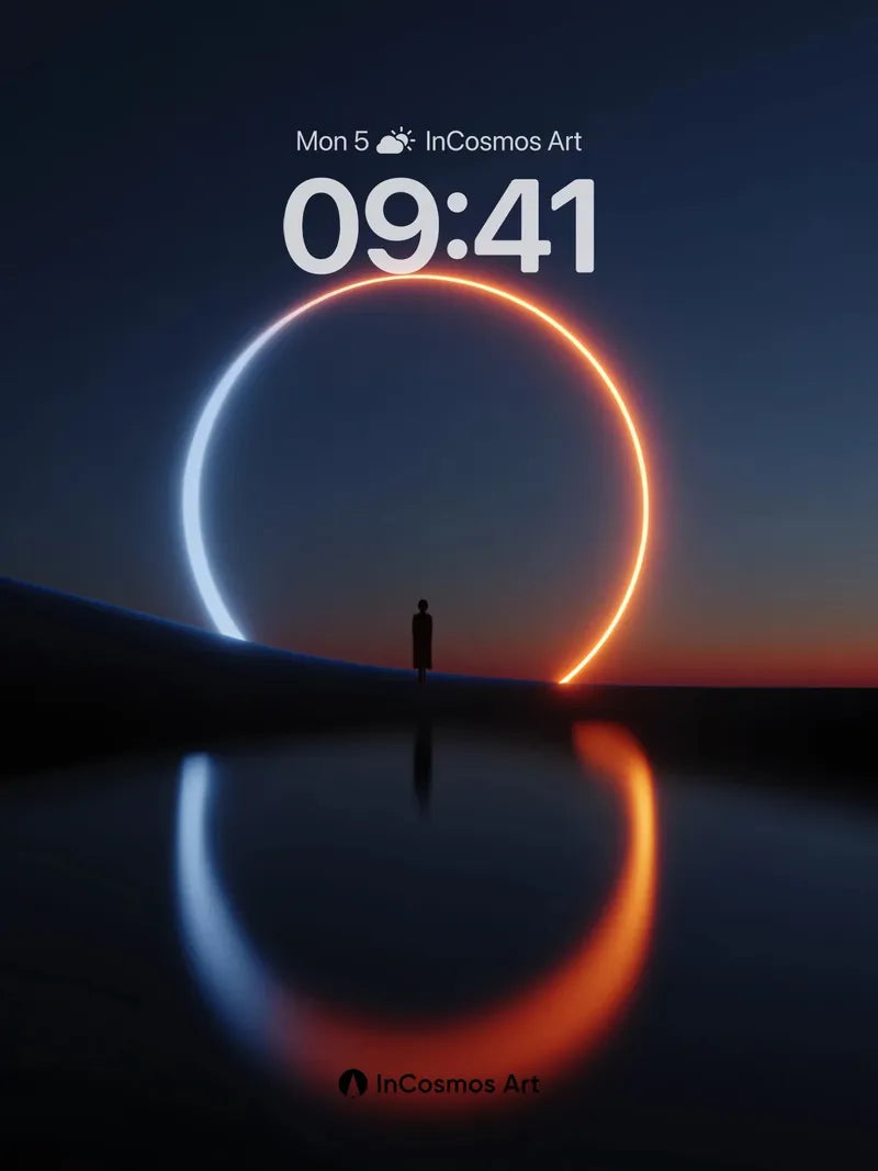 Serenity Arc Wallpaper with Reflective Void