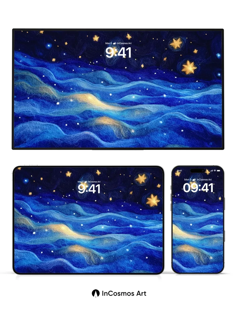 Starry Abyss Wallpaper with Celestial Drift