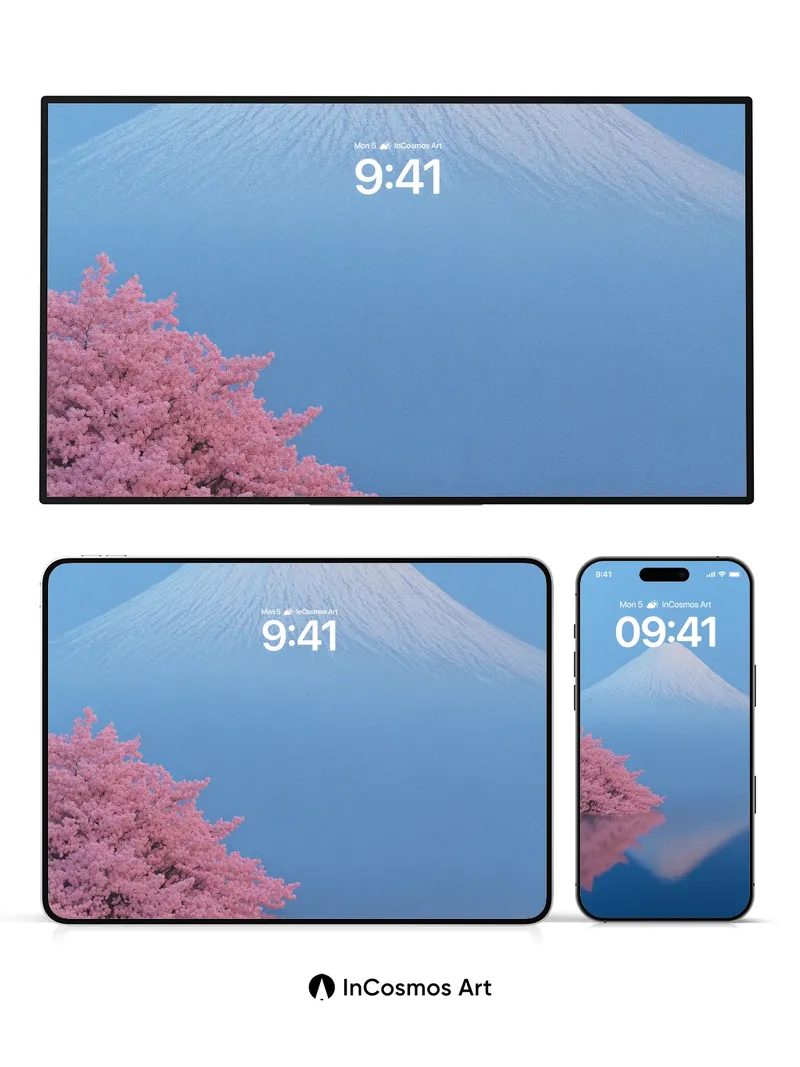 Serenity Snowcone Wallpaper with Cherry Reflection