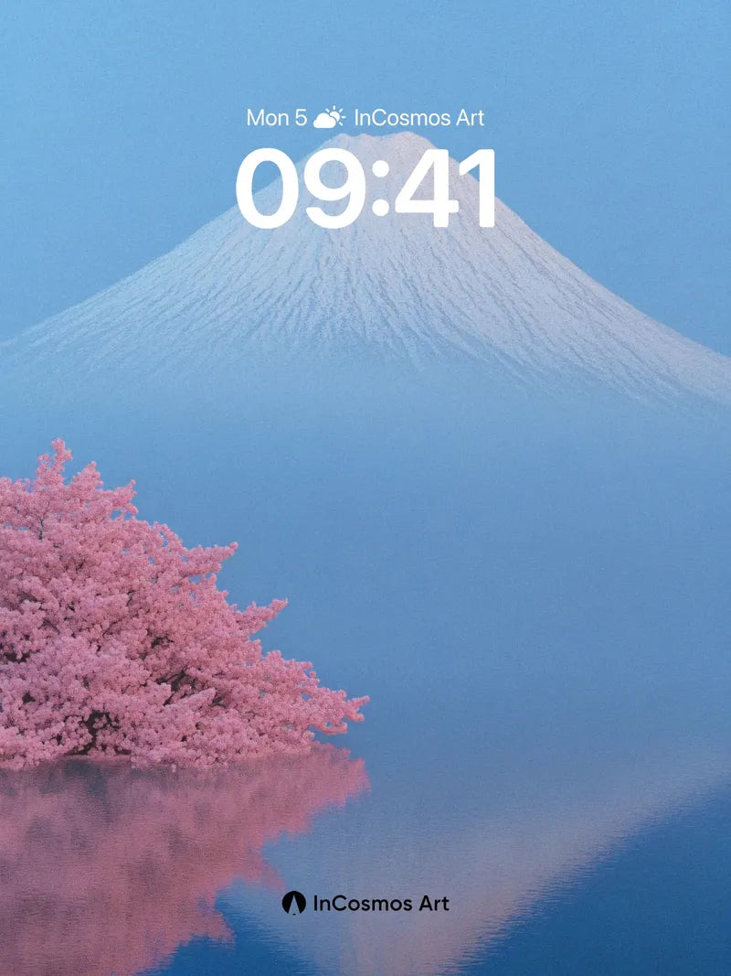 Serenity Snowcone Wallpaper with Cherry Reflection