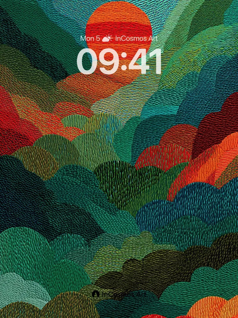 Ember Veil Wallpaper with Stitched Light