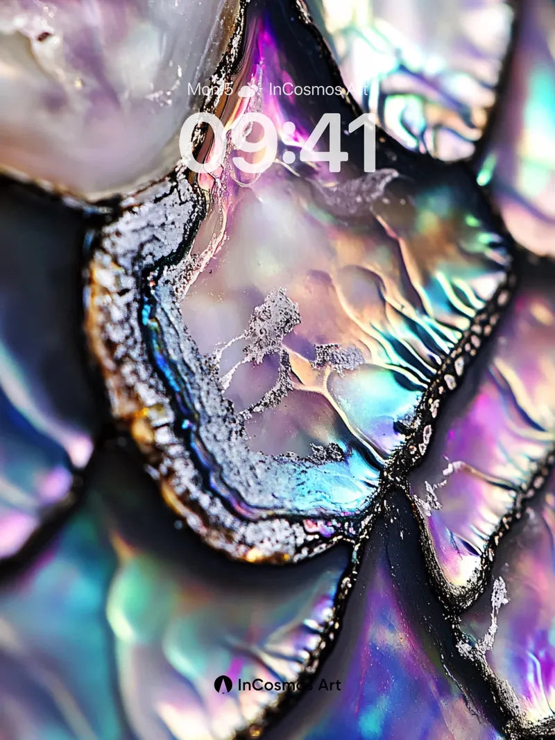 Iridescent Depths Wallpaper with Living Light