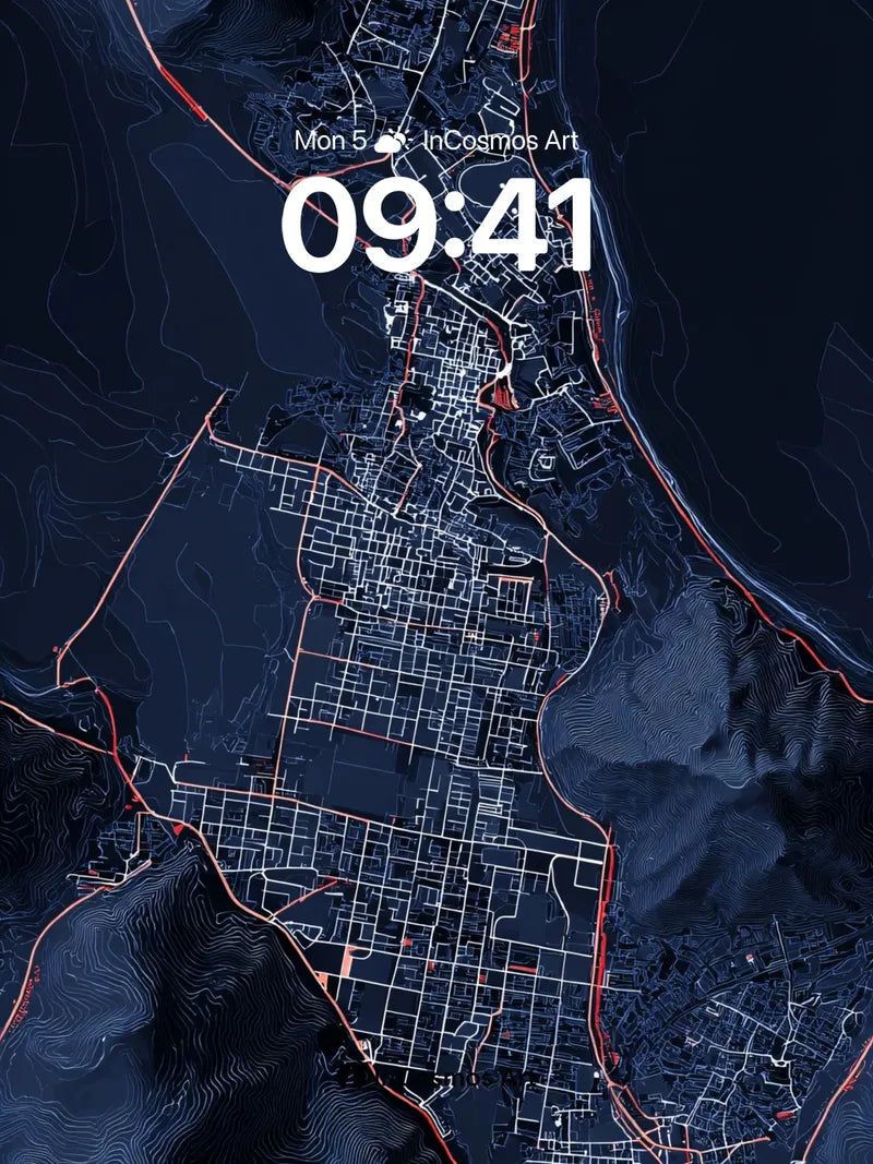 Neon Grid Wallpaper with Midnight Veins