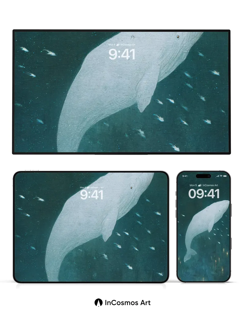 Whispering Depths Wallpaper with City of Light