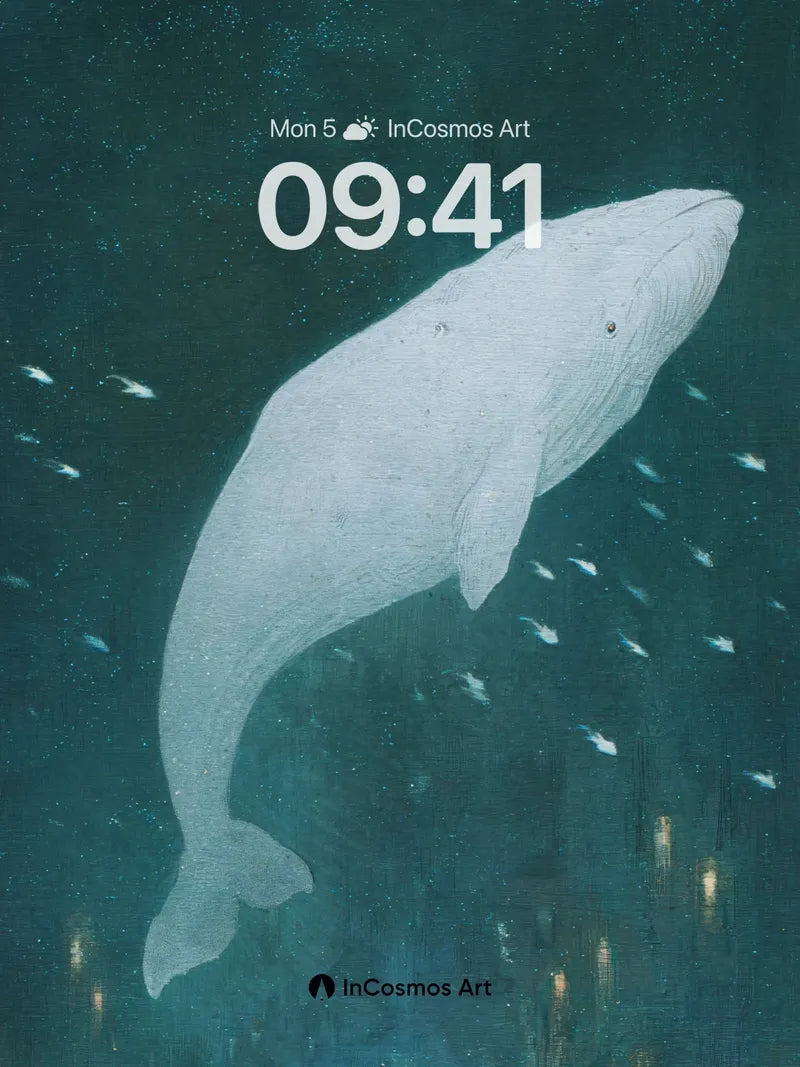 Whispering Depths Wallpaper with City of Light