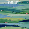 Rolling Hills and Dotted Sky Wallpaper wallpaper for iPhone, iPad & Mac