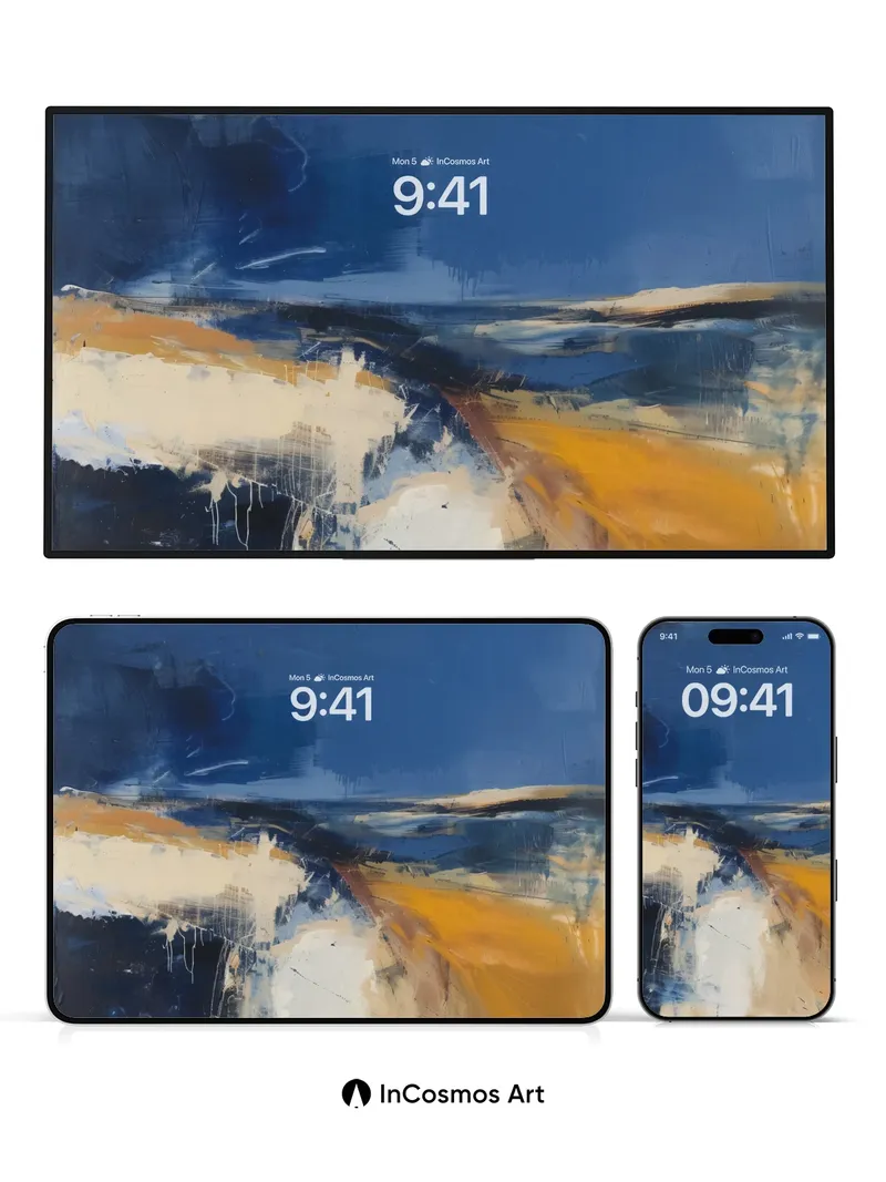 Storm-Whispered Horizon Wallpaper with Golden Drift