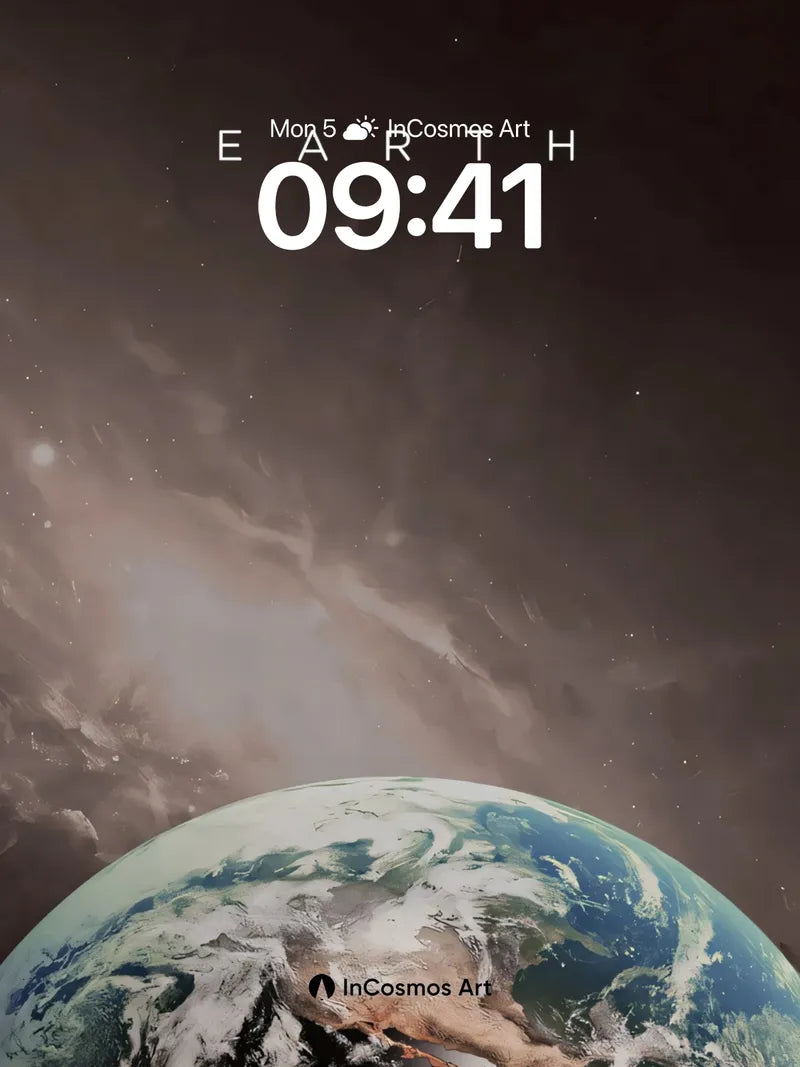 Cosmic Serenity Wallpaper with Earth's Breath