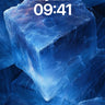 Frostbound Cube Wallpaper with Ethereal Glow wallpaper for iPhone, iPad & Mac