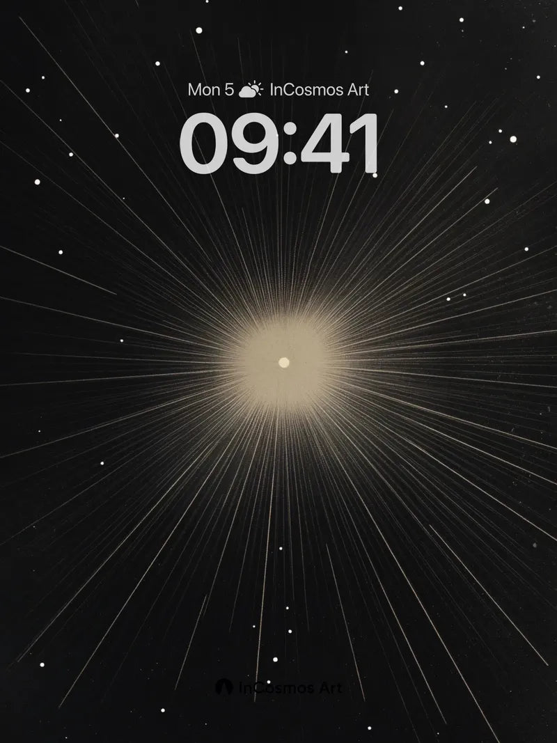 Cosmic Burst Wallpaper with Radiant Lines