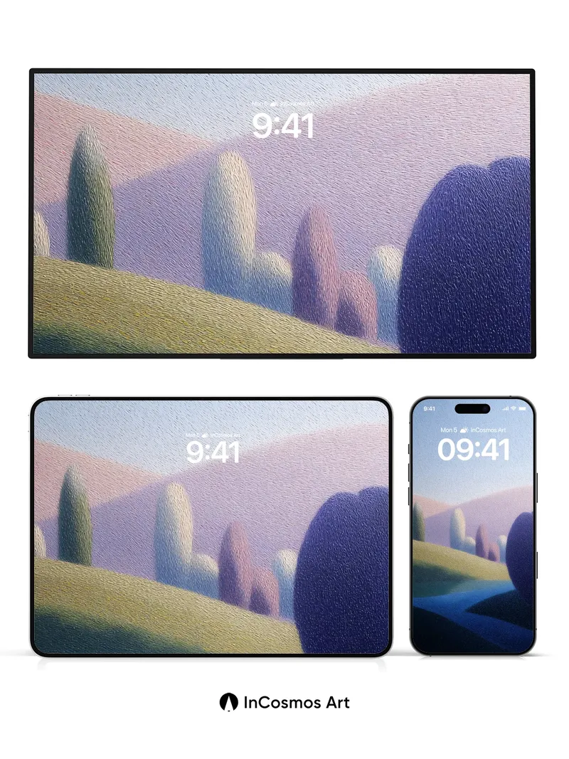 Serenity River Wallpaper with Whispering Hills