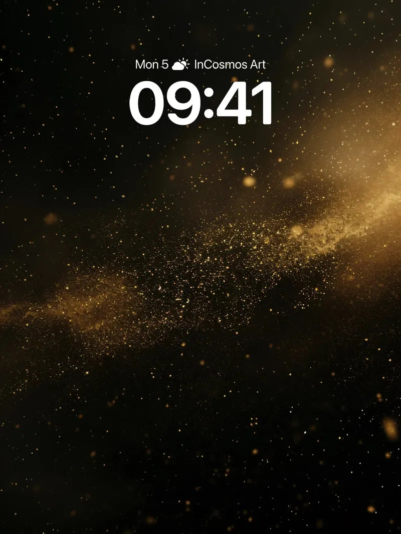 Golden Nebula Wallpaper with Cosmic Dust Trails