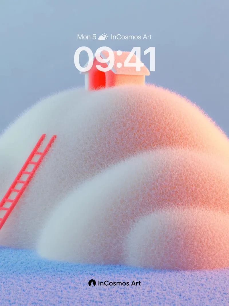 Soft Horizon Wallpaper with Cloud Cottage