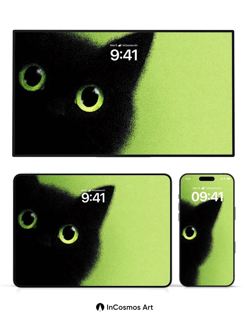 Luminous Gaze Wallpaper with Velvet Shadows