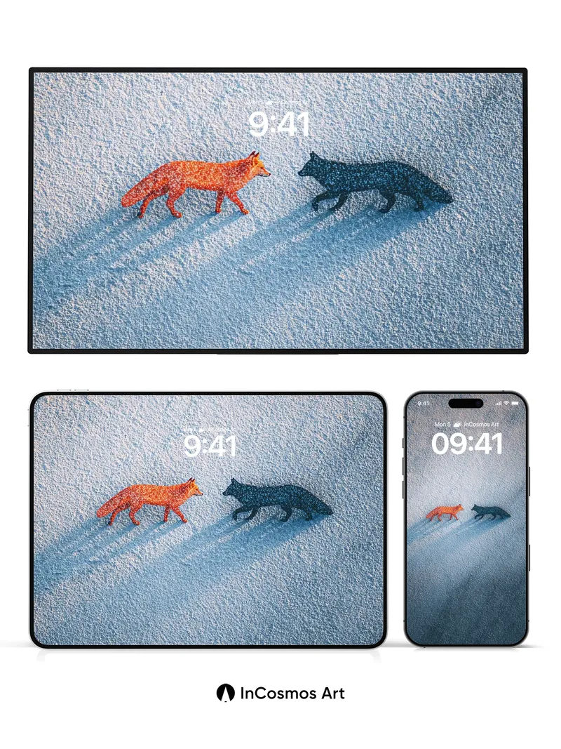 Serenity Fox Wallpaper with Shadow Echo