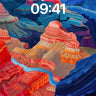 Surreal Canyon Wallpaper with Embroidered Light wallpaper for iPhone, iPad & Mac