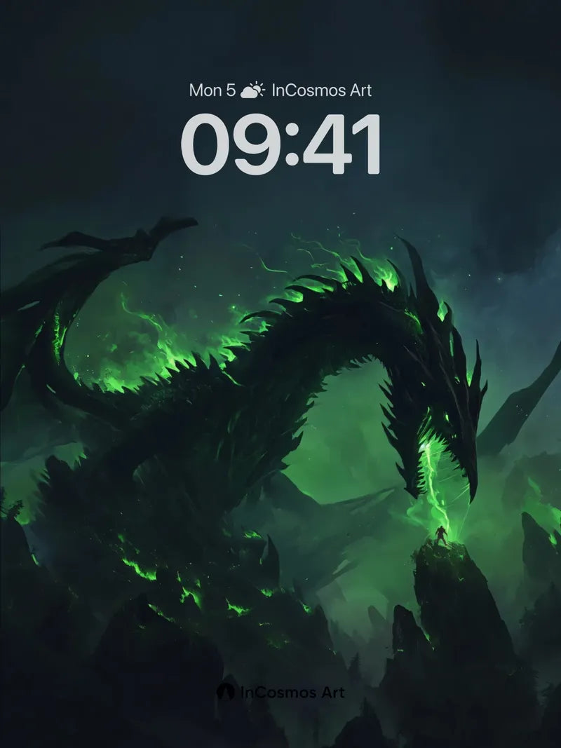 Ethereal Dragon Wallpaper with Venomous Light