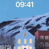 Frost-Lit Stillness Wallpaper with Glowing Windows wallpaper for iPhone, iPad & Mac