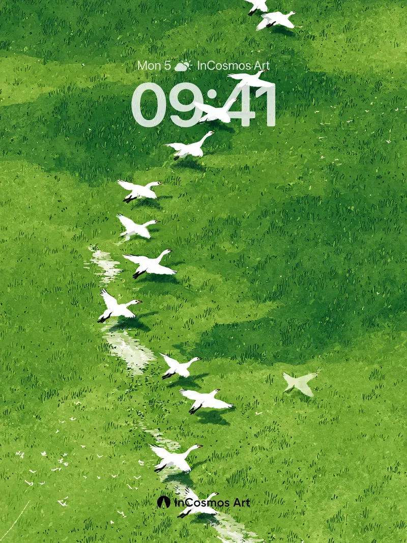 Serenity Flight Wallpaper with Emerald Trails wallpaper for iPhone, iPad & Mac