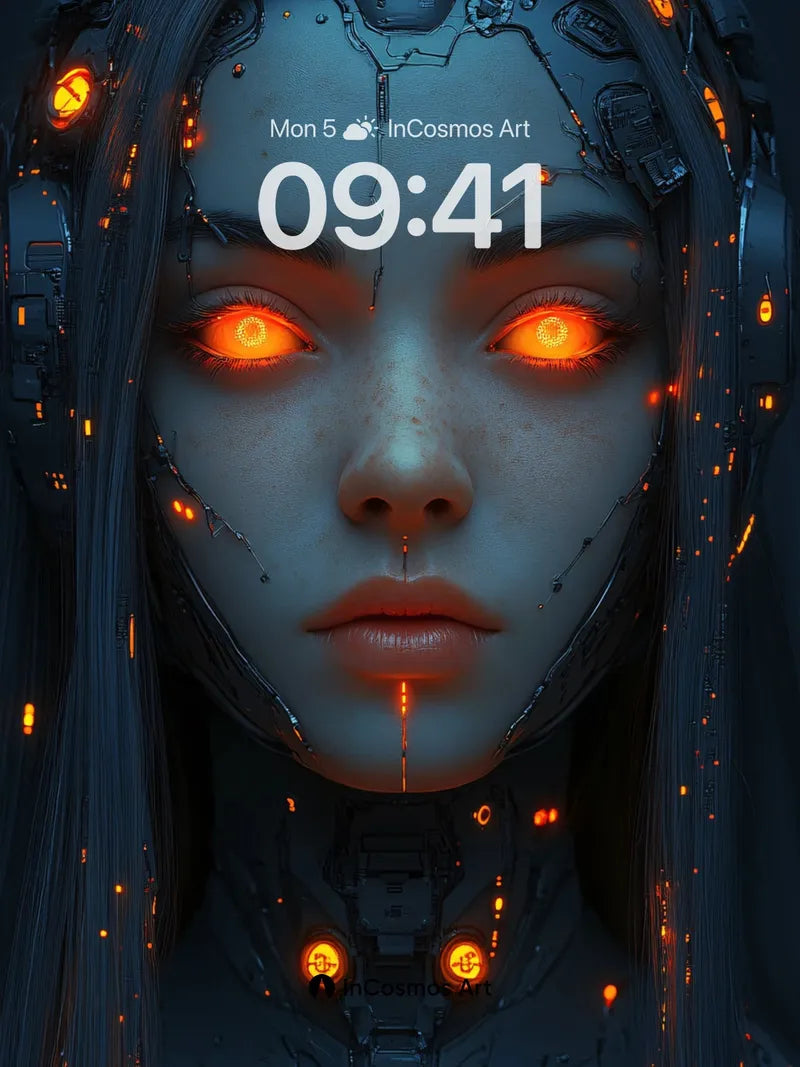 Neon Pulse Wallpaper with Circuit Veins