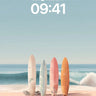 Serenity Surfboard Wallpaper with Ocean Hush wallpaper for iPhone, iPad & Mac