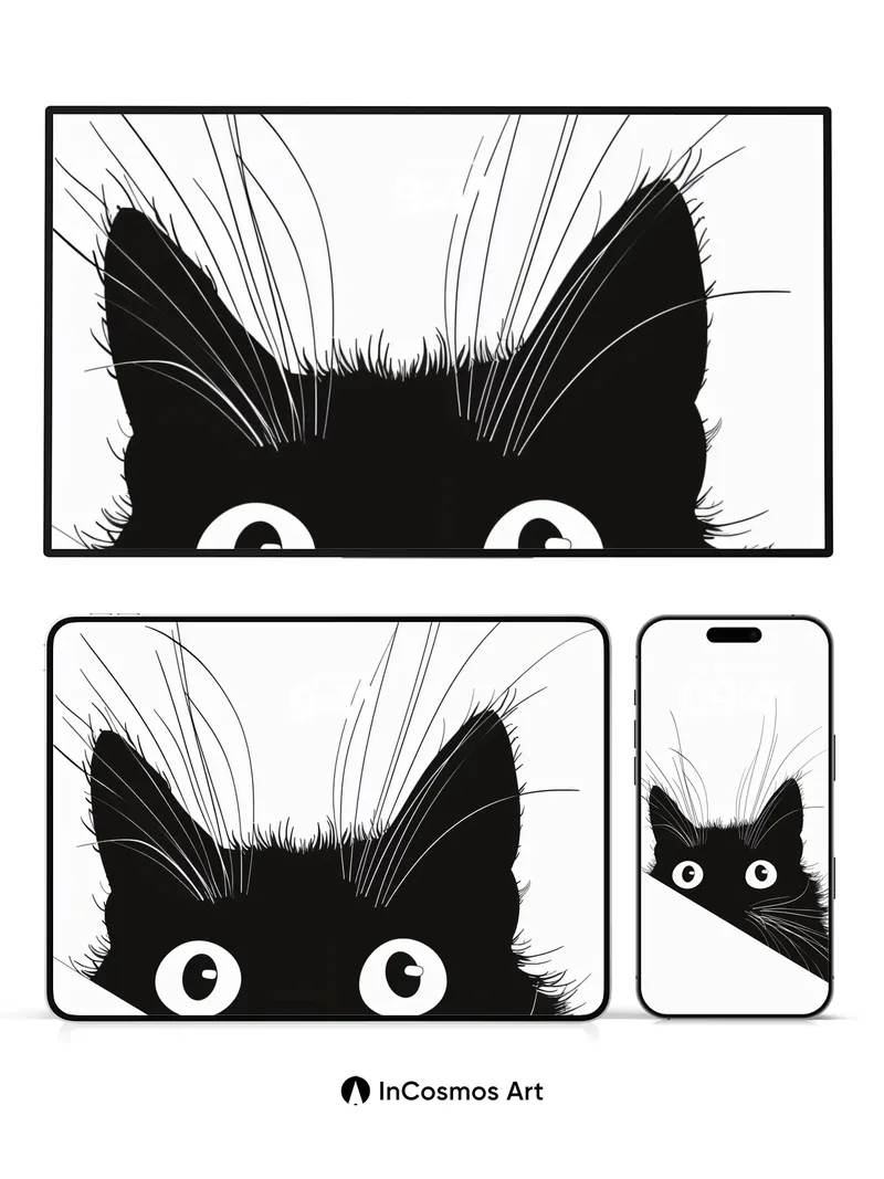 Whispering Shadow Wallpaper with Peeking Eyes