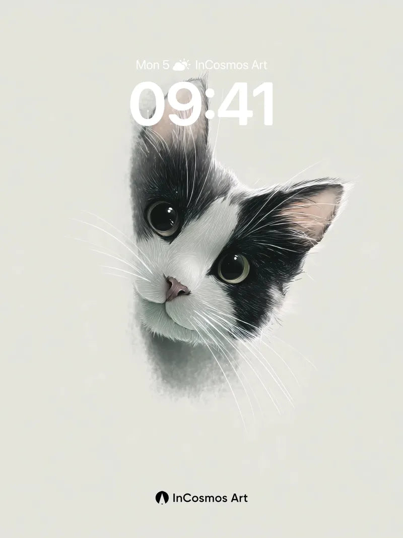 Whispering Feline Wallpaper with Soft Gaze