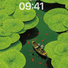 Lush Lotus Pond Background wallpaper for iPhone, iPad & Mac