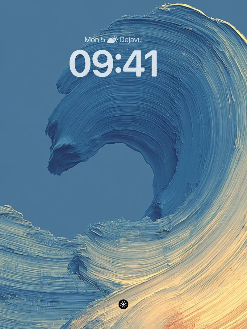 Dynamic Wave Motion Oil Painting Background