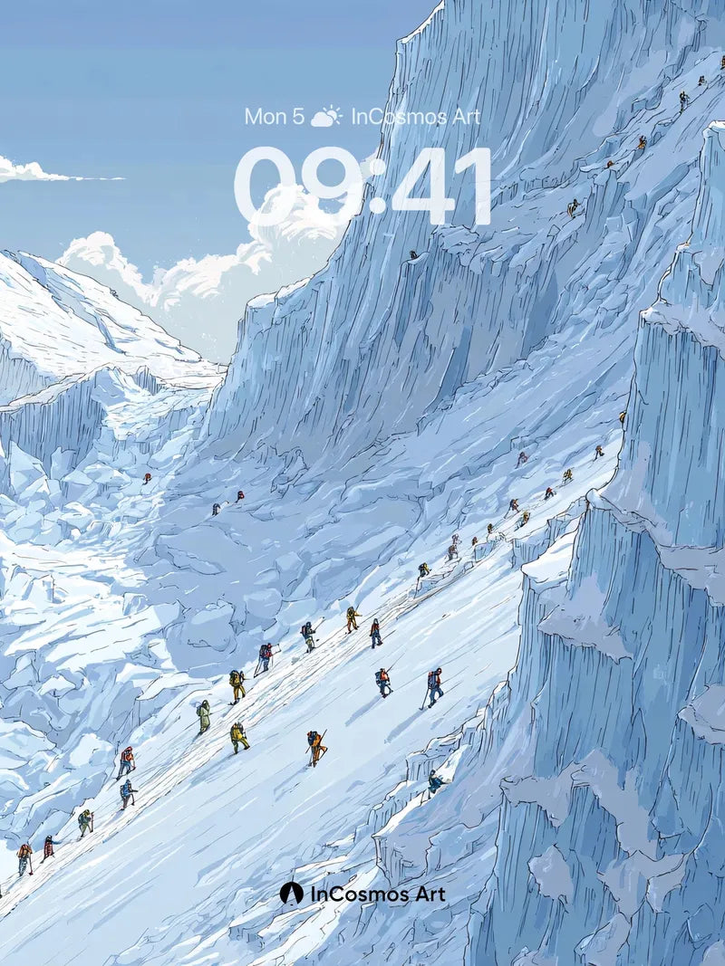 Frozen Ascent Wallpaper with Alpine Echoes wallpaper for iPhone, iPad & Mac