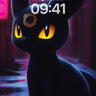 Neon Shadow Wallpaper with Glowing Eyes wallpaper for iPhone, iPad & Mac