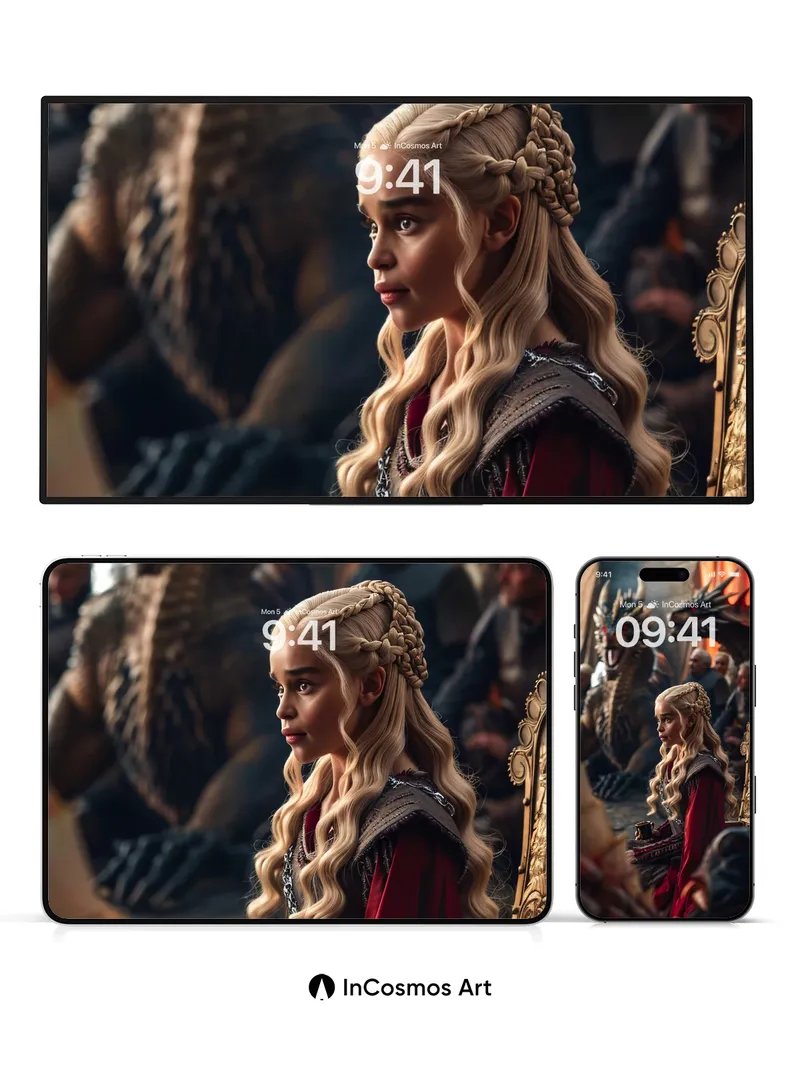 Dragonfire Majesty Wallpaper with Royal Braid